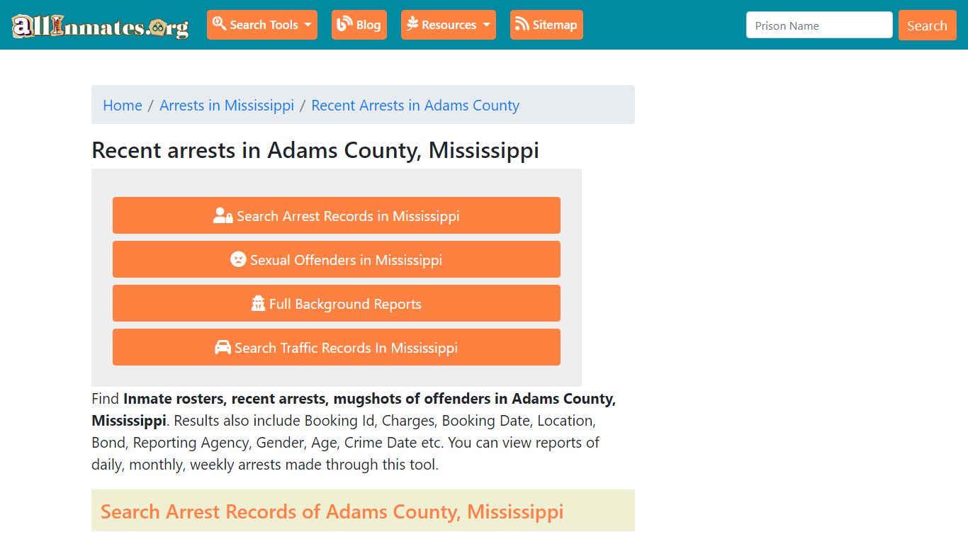 Recent arrests in Adams County, Mississippi | Mugshots, Rosters ...